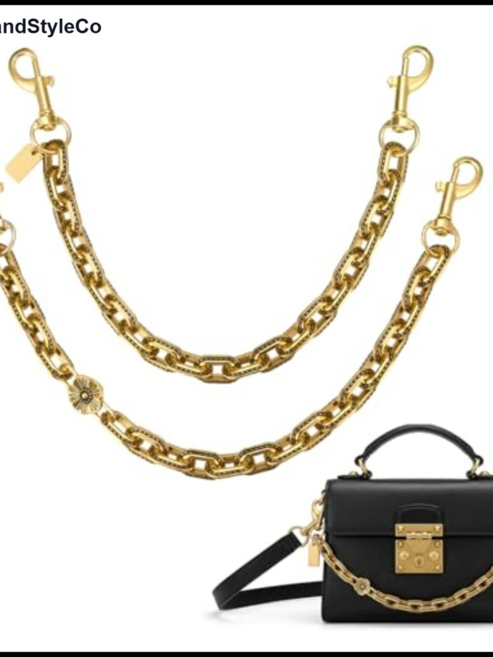 Metal Purse Chain Extender Set Lobster Clasp Bag Charm Accessory